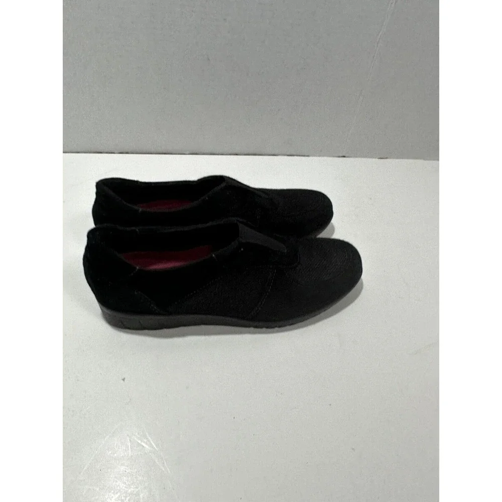 Munro Shoes Womens 8‎ N Olympia Sneakers Black Fabric Leather Comfort M110888